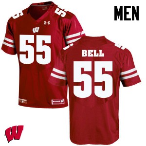 #55 Christian Bell Wisconsin Men Football Jerseys Red