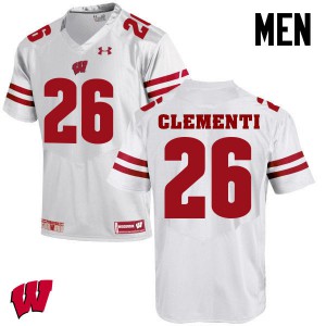 #26 Chris Clementi Wisconsin Men Official Jerseys White
