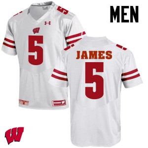 #5 Chris James Wisconsin Badgers Men Alumni Jerseys White