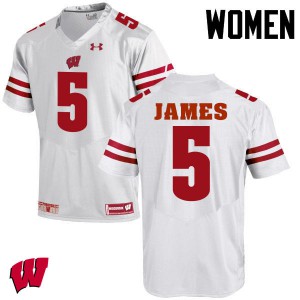 #5 Chris James University of Wisconsin Women University Jersey White