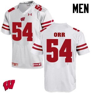 #54 Chris Orr University of Wisconsin Men High School Jerseys White