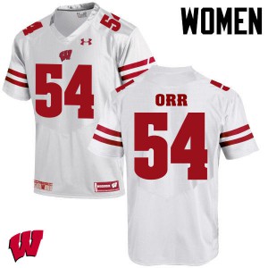 #50 Chris Orr Wisconsin Women NCAA Jerseys White