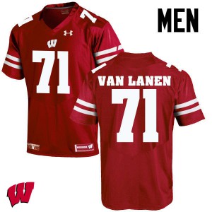#71 Cole Van Lanen Wisconsin Men Official Jerseys Red