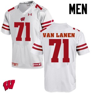 #71 Cole Van Lanen University of Wisconsin Men High School Jersey White