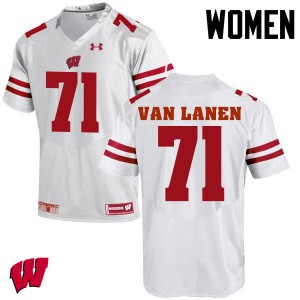 #71 Cole Van Lanen UW Women University Jerseys White