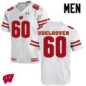 #60 Connor Udelhoven Wisconsin Men Player Jerseys White