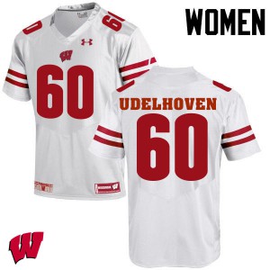 #60 Connor Udelhoven UW Women Official Jerseys White