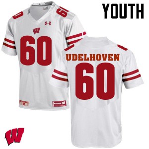 #60 Connor Udelhoven Badgers Youth Player Jersey White
