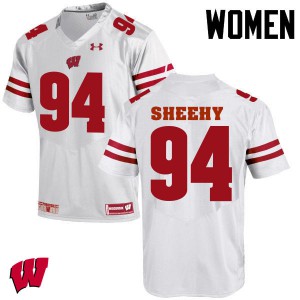 #94 Conor Sheehy Badgers Women Stitch Jerseys White
