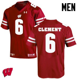 #6 Corey Clement Badgers Men High School Jersey Red