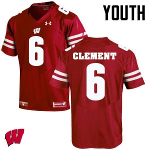 #6 Corey Clement Wisconsin Youth College Jerseys Red