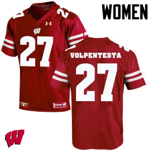 #20 Cristian Volpentesta Badgers Women High School Jerseys Red