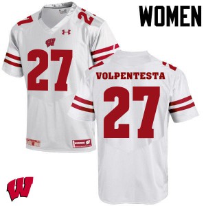 #27 Cristian Volpentesta University of Wisconsin Women High School Jerseys White