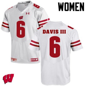#6 Danny Davis III University of Wisconsin Women College Jersey White
