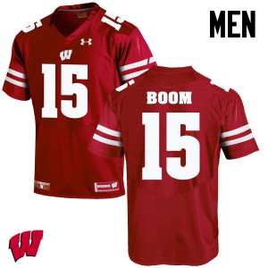 #15 Danny Vanden Boom University of Wisconsin Men Stitch Jerseys Red