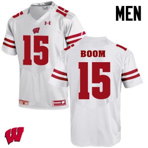 #15 Danny Vanden Boom University of Wisconsin Men Stitched Jerseys White