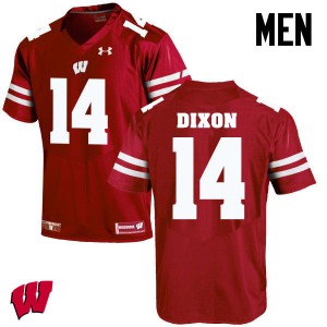 #14 DCota Dixon Wisconsin Badgers Men High School Jersey Red