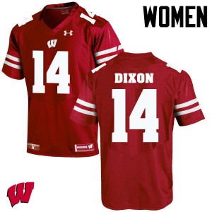 #14 DCota Dixon Wisconsin Women Stitched Jerseys Red