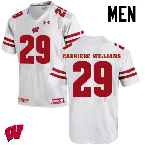 #29 Dontye Carriere-Williams Wisconsin Badgers Men College Jersey White