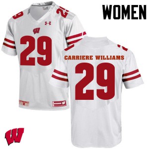 #29 Dontye Carriere-Williams Wisconsin Women Stitched Jersey White