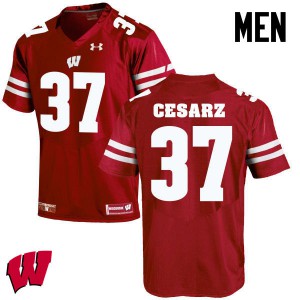#37 Ethan Cesarz UW Men Player Jerseys Red