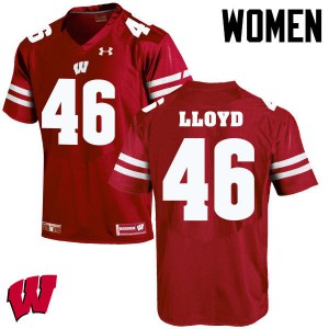 #42 Gabe Lloyd Wisconsin Badgers Women Embroidery Jerseys Red