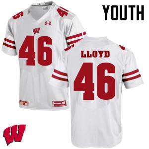 #46 Gabe Lloyd Wisconsin Youth College Jerseys White