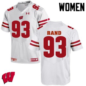 #93 Garrett Rand Wisconsin Women University Jerseys White