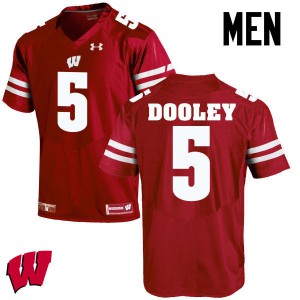 #5 Garret Dooley Wisconsin Men Player Jersey Red