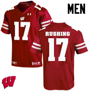 #17 George Rushing UW Men High School Jerseys Red