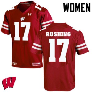#17 George Rushing UW Women Stitched Jerseys Red