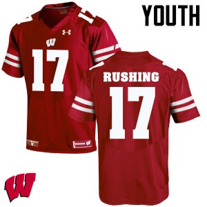 #17 George Rushing Badgers Youth High School Jerseys Red