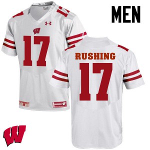 #17 George Rushing Wisconsin Men University Jersey White