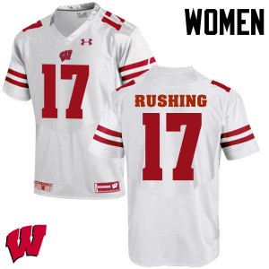 #17 George Rushing Wisconsin Women Embroidery Jersey White