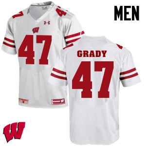 #51 Griffin Grady Wisconsin Badgers Men NCAA Jerseys White