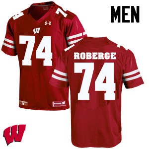 #74 Gunnar Roberge Badgers Men NCAA Jerseys Red