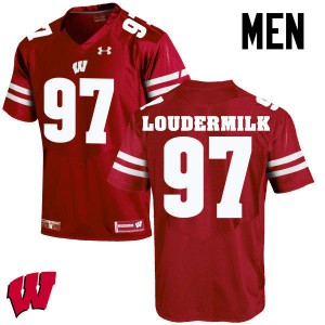 #97 Isaiahh Loudermilk University of Wisconsin Men Stitch Jerseys Red