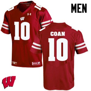 #10 Jack Coan Badgers Men Football Jerseys Red