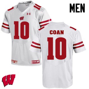 #10 Jack Coan Wisconsin Badgers Men Player Jersey White