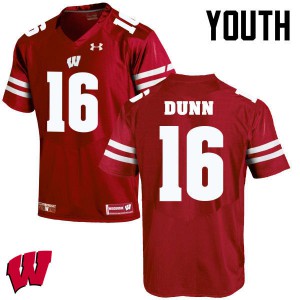 #16 Jack Dunn Badgers Youth Football Jerseys Red