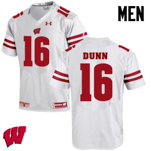 #16 Jack Dunn Wisconsin Badgers Men NCAA Jerseys White