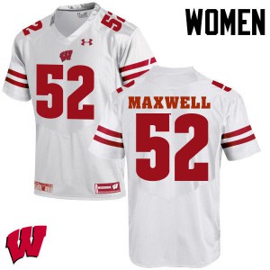 #52 Jacob Maxwell University of Wisconsin Women Stitch Jerseys White