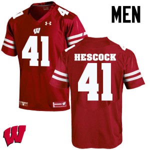 #41 Jake Hescock Badgers Men NCAA Jerseys Red