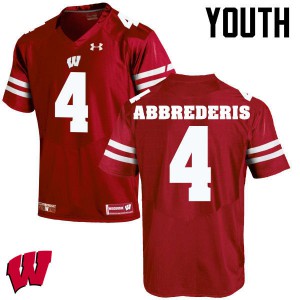 #4 Jared Abbrederis Wisconsin Badgers Youth Alumni Jersey Red