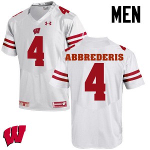 #4 Jared Abbrederis UW Men University Jerseys White