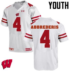 #4 Jared Abbrederis Badgers Youth University Jerseys White