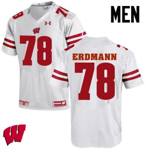 #78 Jason Erdmann Wisconsin Badgers Men Embroidery Jerseys White