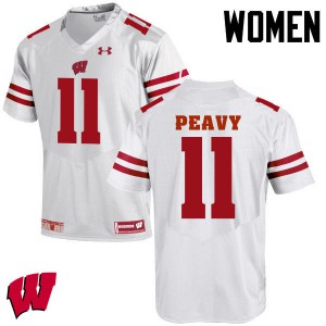 #11 Jazz Peavy University of Wisconsin Women Stitched Jersey White