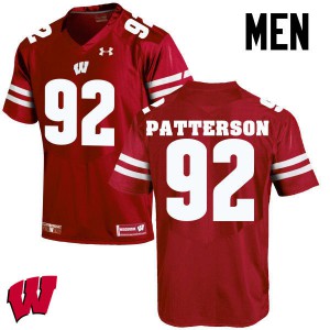 #92 Jeremy Patterson University of Wisconsin Men Stitch Jerseys Red