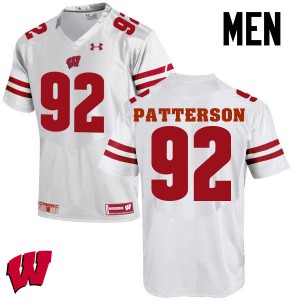 #92 Jeremy Patterson Wisconsin Badgers Men Alumni Jersey White